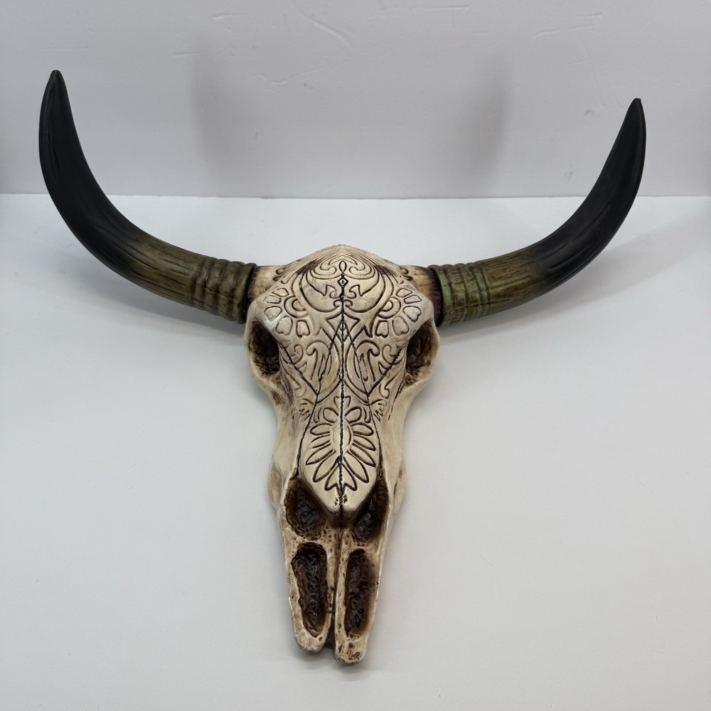 Cracker Barrel Western Bojo Farm House Ranch Bull Skull Wall Room Decor